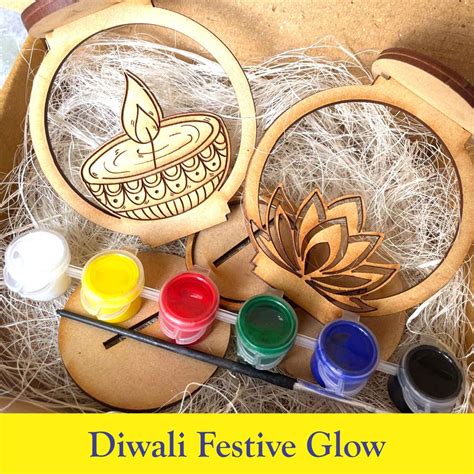 Festive Glow DIY diya stand painting kit- – Craft Your Own Festival Ma ...