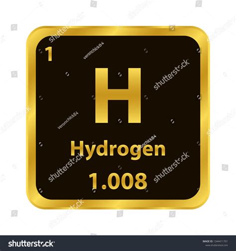 Hydrogen H Chemical Element Icon Chemical Stock Vector (Royalty Free) 1344411701 | Shutterstock