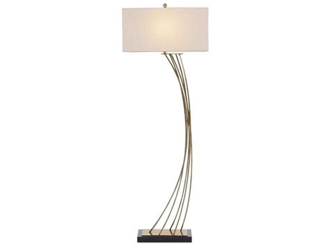 John Richard Mark McDowell Cambered Antique Brass 1 - Light Floor Lamp ...