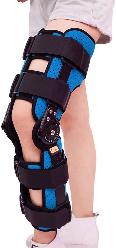 Buy CClz Knee Orthosis Immobilizer, Hinged Knee Brace, Adjustable Post ...