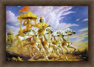 LAXENT Mahabharat Krishna Arjuna Wall Photo Frame –A3 Size (12x18) for ...