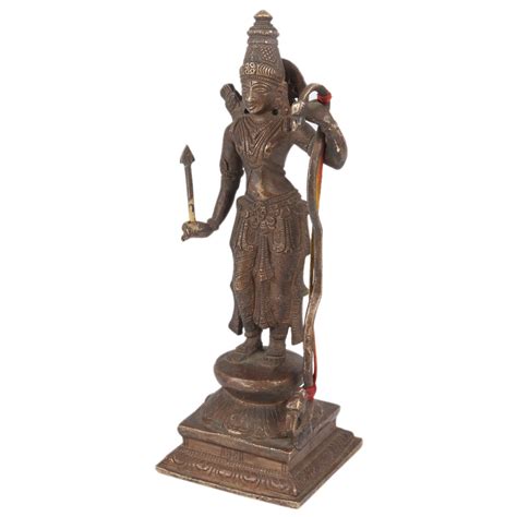 Brass Shri Ram Statue In Black Finish