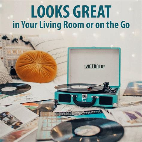 Buy Victrola Vintage 3-Speed Bluetooth Portable Suitcase Record Player ...