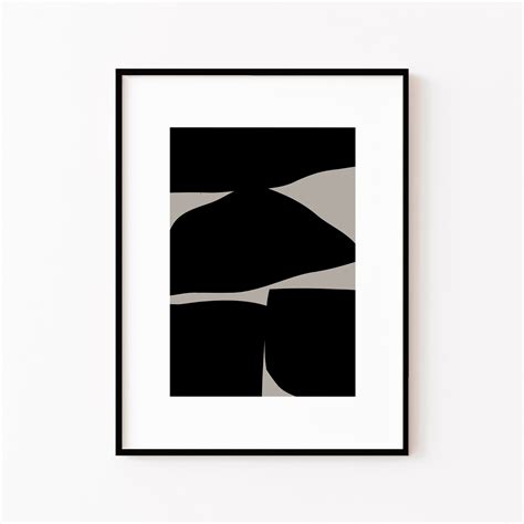 BW Abstract Gallery Wall Minimal Art Set of 8, Contemporary Wall Art ...