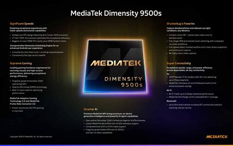 MediaTek、新チップセット「Dimensity 9500s」「Dimensity 8500」発表 - ケータイ Watch