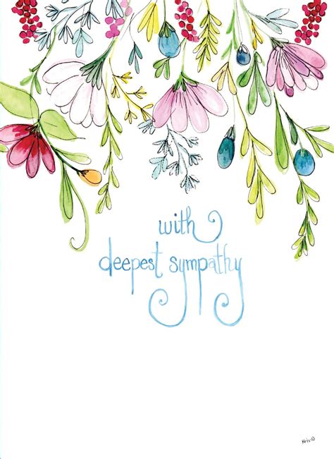Sympathy Card | With Deepest Sympathy | Sympathy cards handmade, Hand painted card, Condolence card