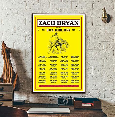 Zach Bryan Poster Vintage Poster For Fans Of Zach Bryan Tour 2023 Poster