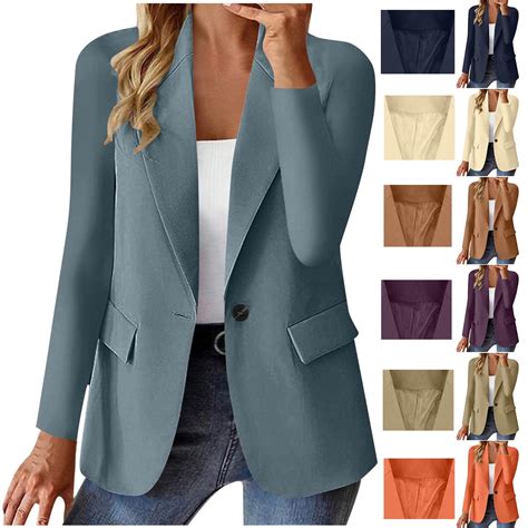 Bovxnpu Womens Casual Blazer Jacket Business Casual Outfits for Work ...