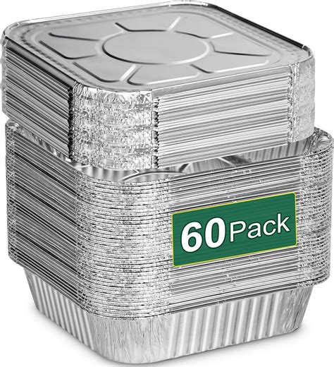Amazon.com: 8x8 Aluminum Foil Pans with Lids - 60 Pack Square ...