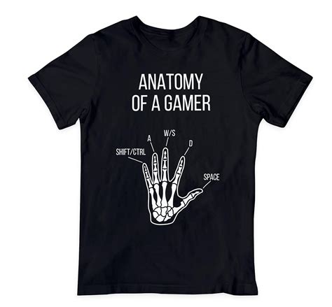 Amazon.com: Anatomy of a Gamer Shirt - Gamer T-Shirt for Kids, Tweens ...