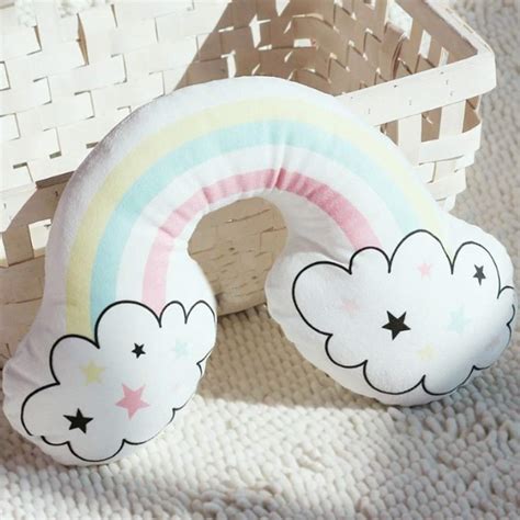 Crazy Corner Curved Rainbow Shape Plush Pillow