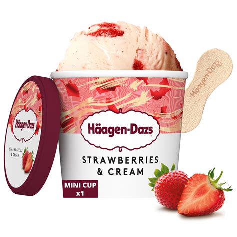 Haagen-Dazs Strawberries & Cream Ice Cream 100 ml Online at Best Price ...