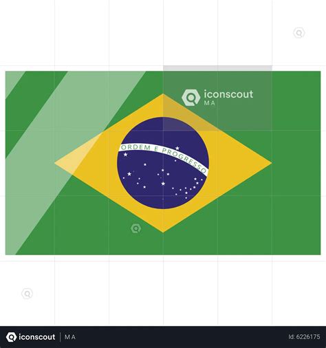 Brazil National Country Flag Flag Animated Icon download in JSON, LOTTIE or MP4 format