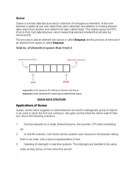 Queue and its representation - Queue Queue is a linear data structure ...