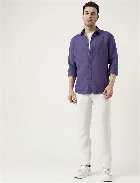 Buy Relaxed Fit Solid Full Sleeves Shirt at Marks & Spencer