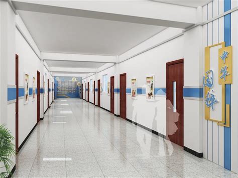 教学楼教室走廊装修效果图_齐家网装修效果图