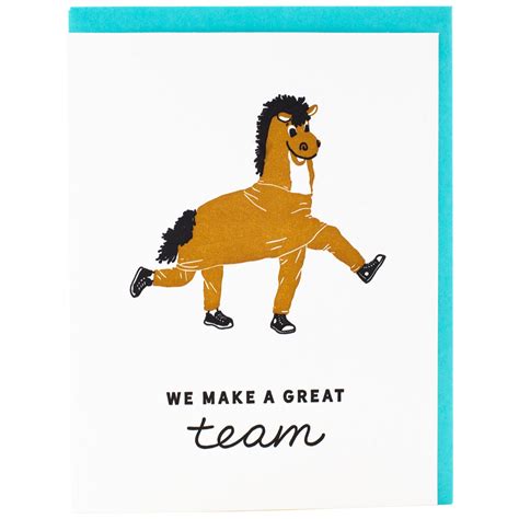 Two-Person Horse Costume Greeting Card | Letterpress | Smudge Ink