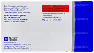 Lacosam 200 MG | Order Lacosam 200 MG Tablet Online at Truemeds