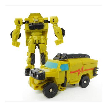 SAMANIS 8 cm Transformation from Classic Yellow Robot to Cars for Kids ...
