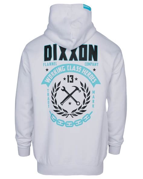 Men's Tiffany & White Weld Zip Up Hoodie - White | Dixxon Flannel Co.