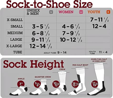 Sock Size Chart