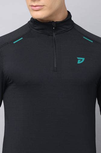 UNISEX BLACK ZIPPER LONG SLEEVE TOP | GREEN LOGO wait – ka53mensclub