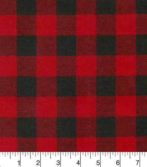 Snuggle Flannel Fabric-Red Black Buffalo Check | ソーイング, ハンドメイド, クラフト