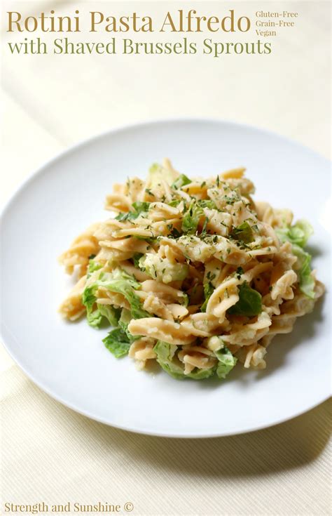 Rotini Pasta Alfredo With Shaved Brussels Sprouts