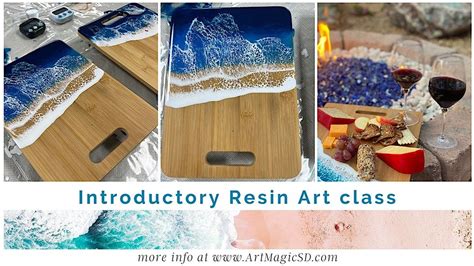 Epoxy Resin Art: introductory class - Ocean Cheese Board, 1012 S Coast ...