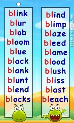 bl words list - FREE Printable - bl sound words for phonics lessons