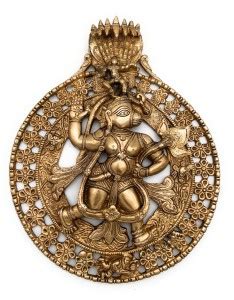 Bhunes Brass Hanuman Wall Hanging | Brass Hanuman Murti | Brass Hanuman ...
