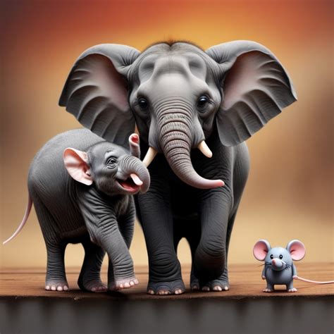 Angry Elephant and Mouse | Stable Diffusion Online