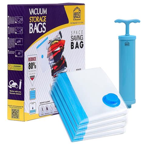 ABOUT SPACE Polyamide Polyethylene Vacuum Compression Bags (4 Pack ...