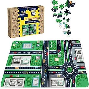 Buy Webby City Road Map Wooden Jigsaw Puzzle, 108 Pieces Online at Low ...