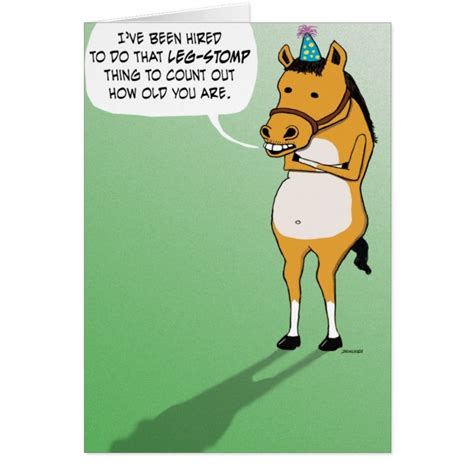 Funny Horse Birthday Card | Zazzle