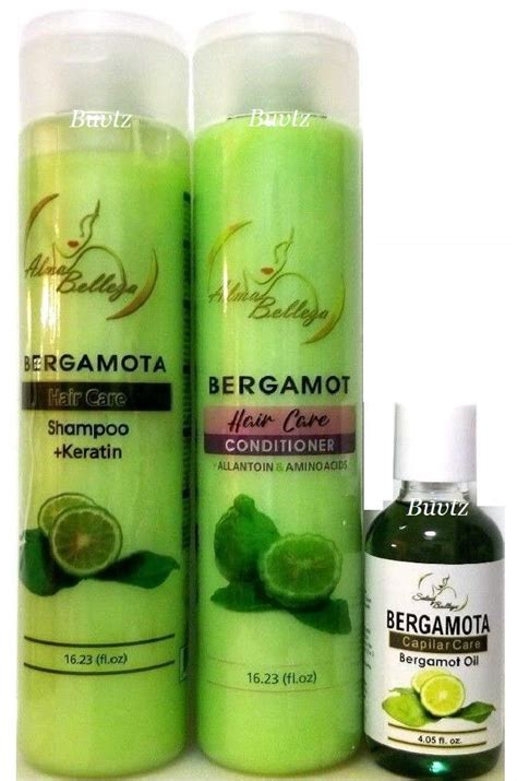 Buy BERGAMOTA & Keratin Shampoo Conditioner & Oil Bergamot Stop Hair ...