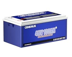 Cenerius 48V 100Ah LiFePO4 Lithium Battery - 5000 Deep Cycles, 10-Year ...