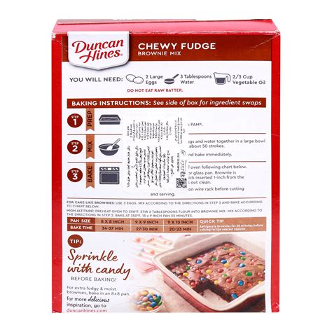 Duncan Hines Chewy Fudge Brownie Mix 520 g Online at Best Price | Lulu KSA