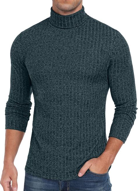 HiMONE Men Turtleneck Shirts Lightweight Long Sleeve Turtle Necks ...