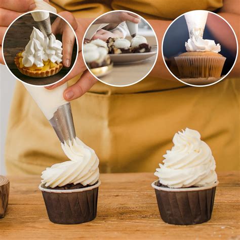 Snapklik.com : 5 Pack Large Piping Tips Set Stainless Steel Cupcake ...