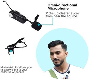 KH Professional Wireless Lavalier Microphone UHF, Wireless Collar Mic ...