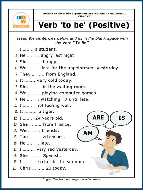 To Be Worksheet 的图像结果