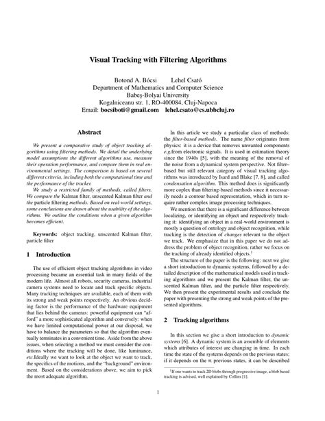 Image result for Visual Tracking Algorithms