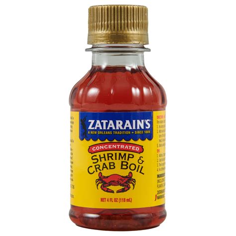 Zatarain's Concentrated Shrimp & Crab Boil, 4 fl oz Bottle Ingredients ...
