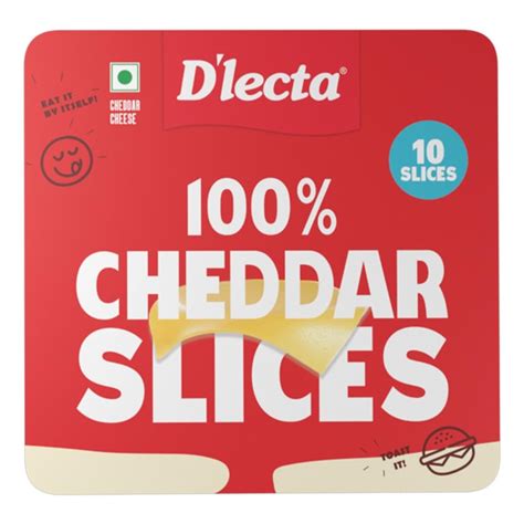 D’lecta 100% Cheddar Cheese Slices 200g – Easy Open & Resealable Pack ...
