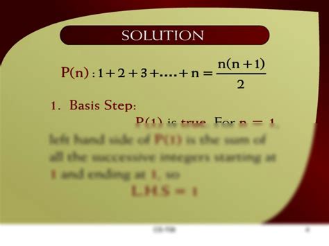 Give an Example of Mathematical Induction Problem and Its Solution Discrete Math 的图像结果