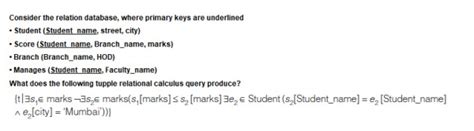 Databases: tuple calculus