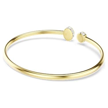 Chroma bangle, Mixed cuts, Multicolored, Gold-tone plated | Swarovski