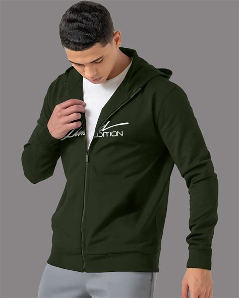 Limited Edition Hooded Outer Jacket for Men-Green