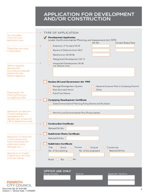 Fillable Online ECM9131306v1Development Application Form for DA200246 ...